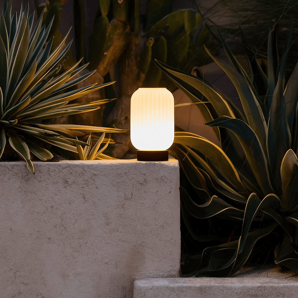 Lilly Rechargeable Lamp – Frosted Glass & Dimmable Light - CozyVibe.eu