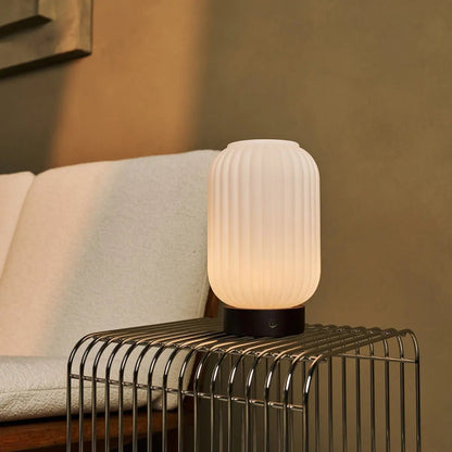 Lilly Rechargeable Lamp – Frosted Glass & Dimmable Light - CozyVibe.eu