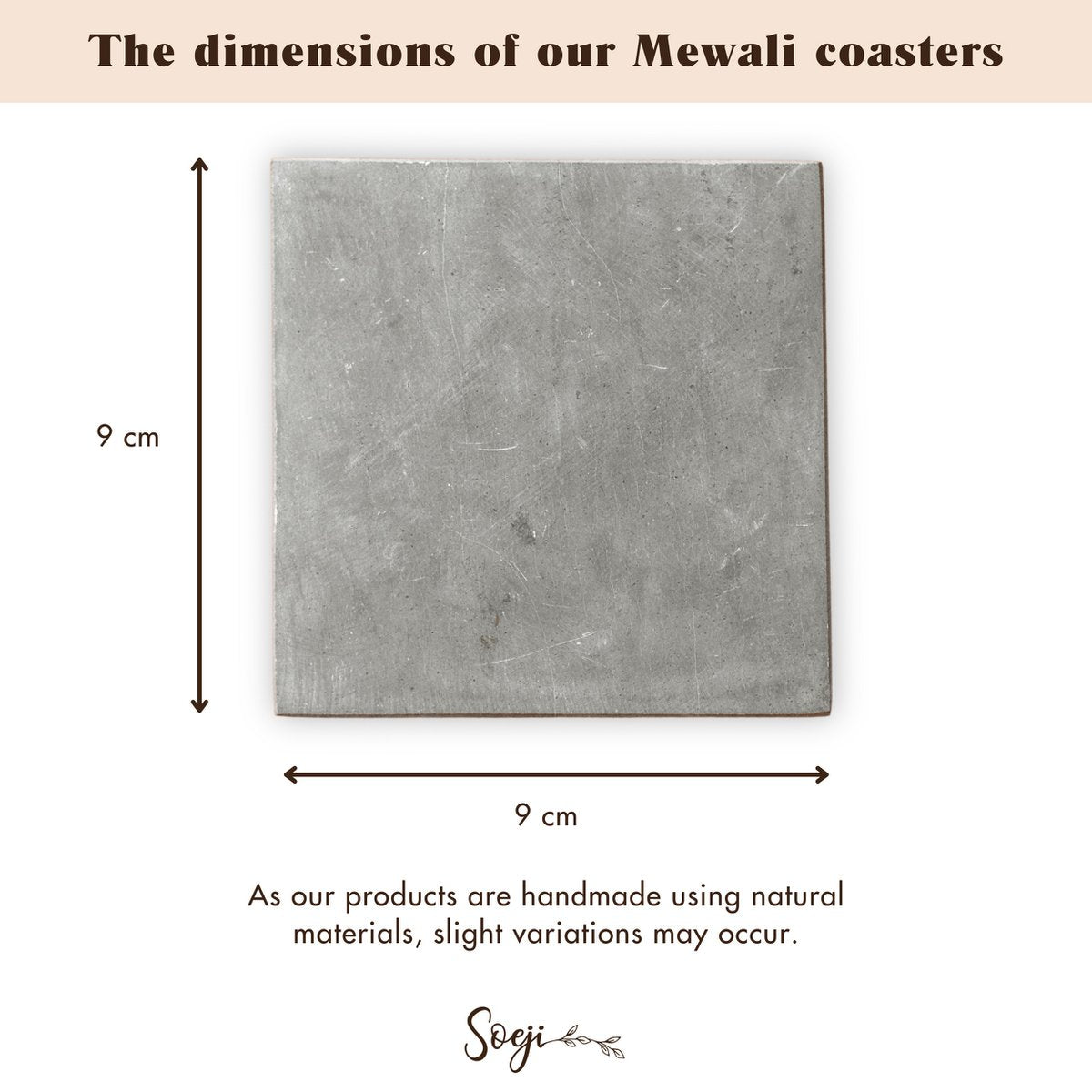 MEWALI Grey Marble Coasters – Handmade Square Glass Coaster Set - CozyVibe.eu