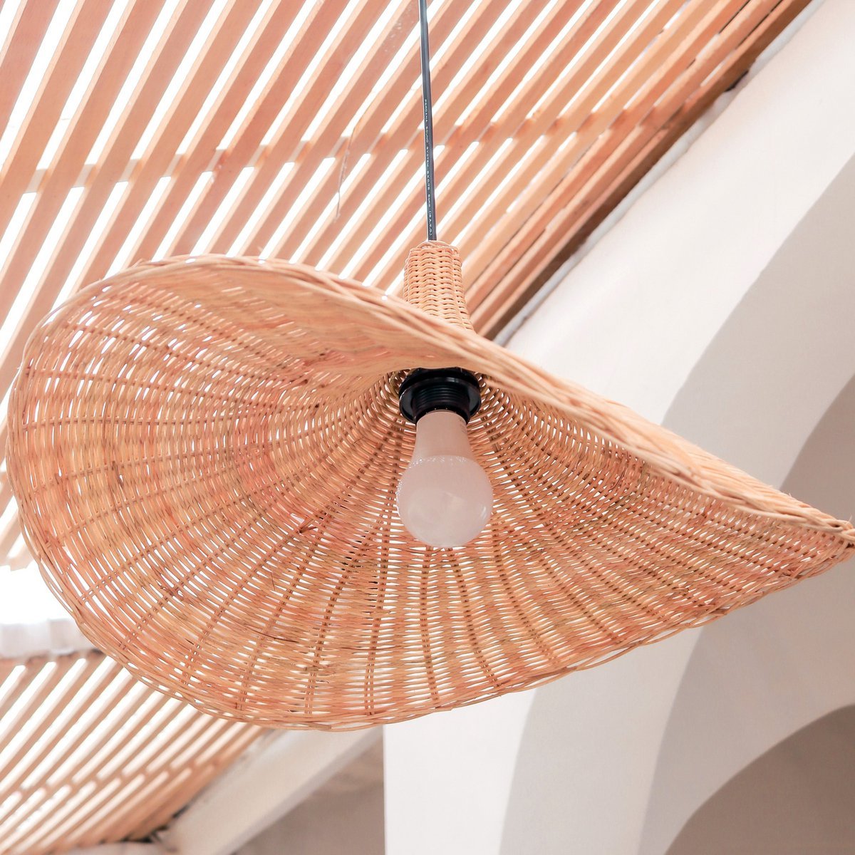 Modern-style rattan pendant lamp for living room décor by CozyVibe

