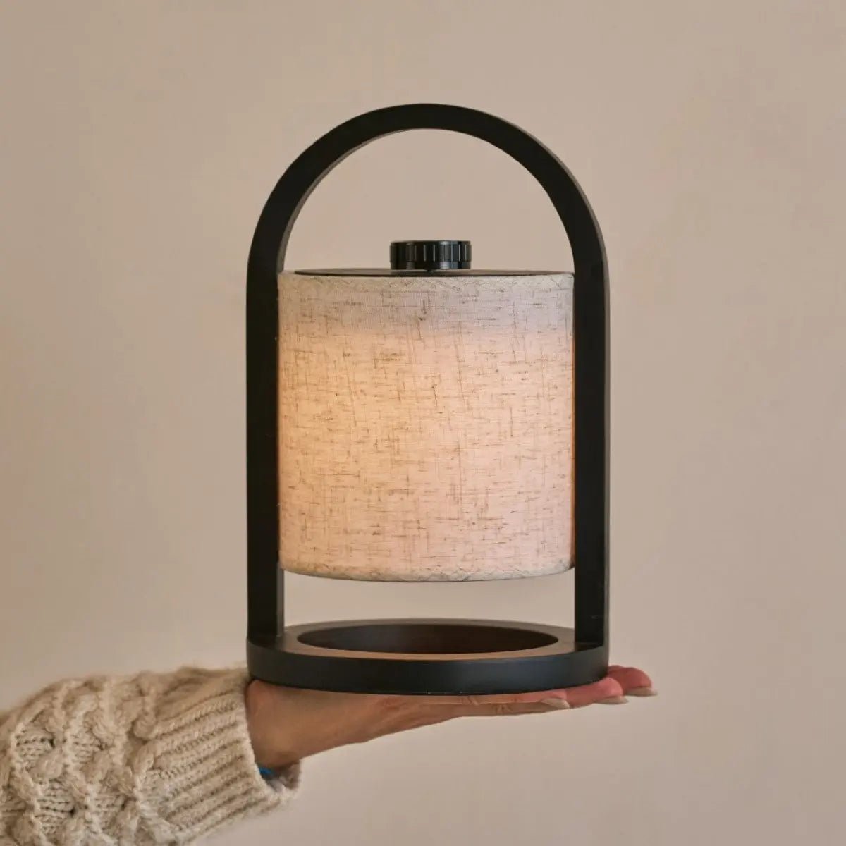 River Black Cordless Wooden Lamp – Rechargeable & Dimmable - CozyVibe.eu
