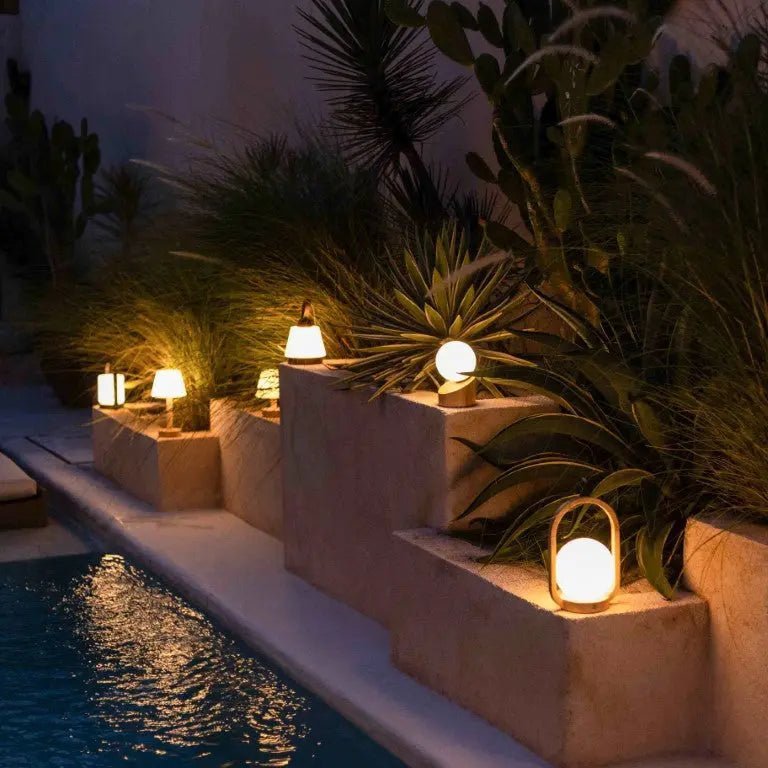 River Dark Brown Cordless Wooden Lamp – Rechargeable & Dimmable - CozyVibe.eu