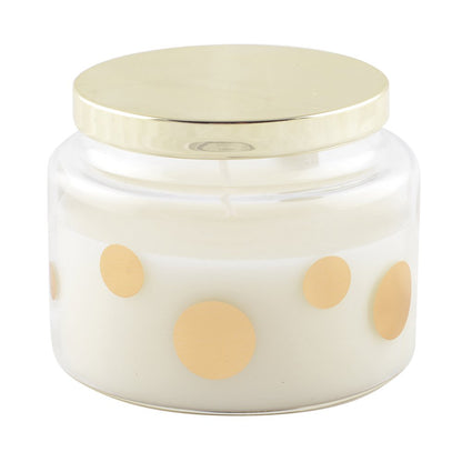 Round candle with dots and lid - CozyVibe.eu