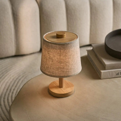 Rover Light Brown Wooden Lamp – Cordless Dimmable Warm Lighting - CozyVibe.eu