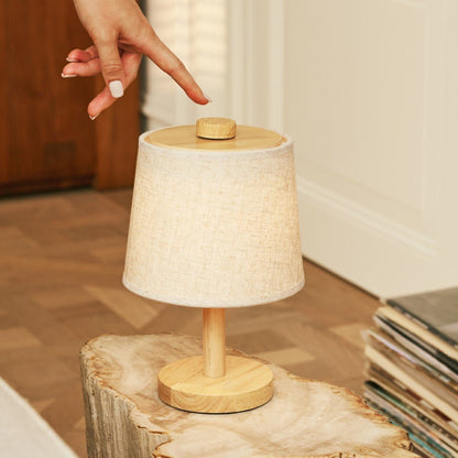 Rover Light Brown Wooden Lamp – Cordless Dimmable Warm Lighting - CozyVibe.eu