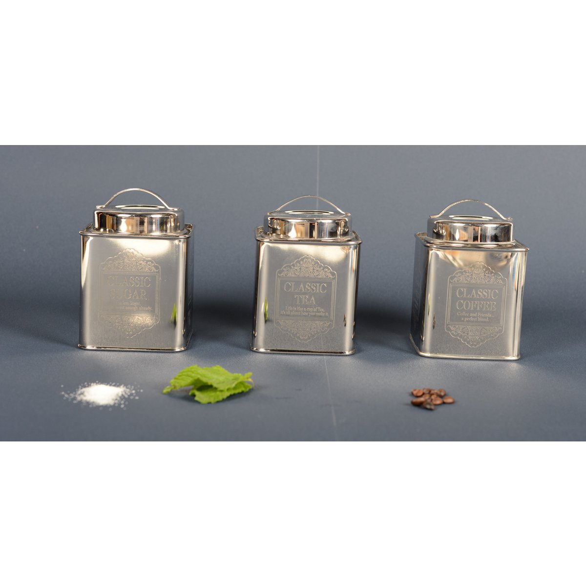 Silver Sugar Box – Elegant Airtight Kitchen Storage - CozyVibe.eu