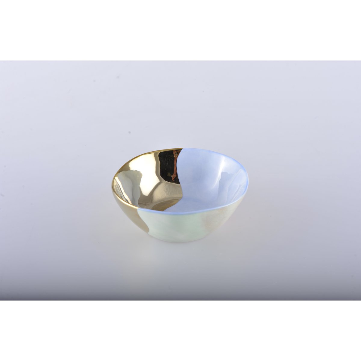 Tricolor porseleinen kom – 14×13×13 cm