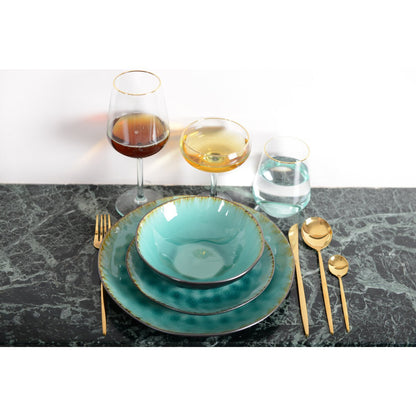 Turquoise green dessert plate - CozyVibe.eu