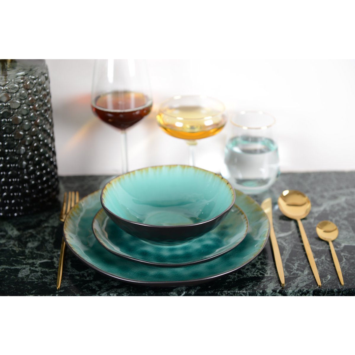 Turquoise green soup bowl - CozyVibe.eu