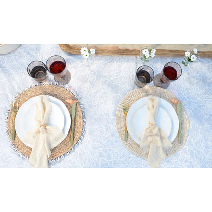 Wicker Placemat – Natural Shell Design for Elegant Dining - CozyVibe.eu