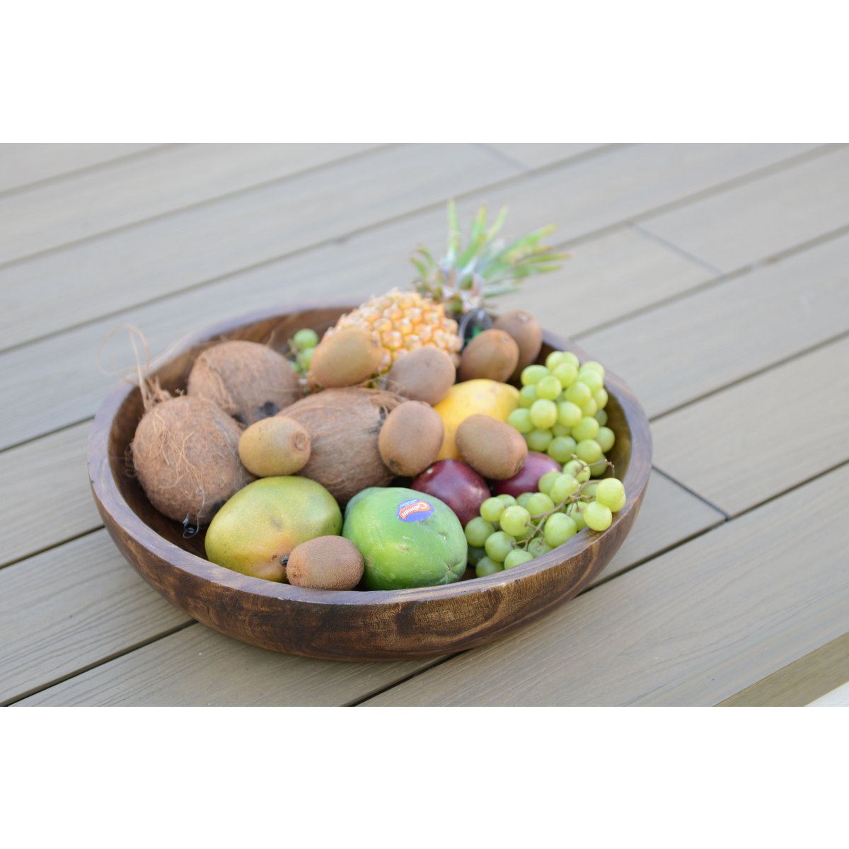 Grote houten schaal 45x45x9 cm – Decoratief presentatieblad – 45 × 45 × 9 cm