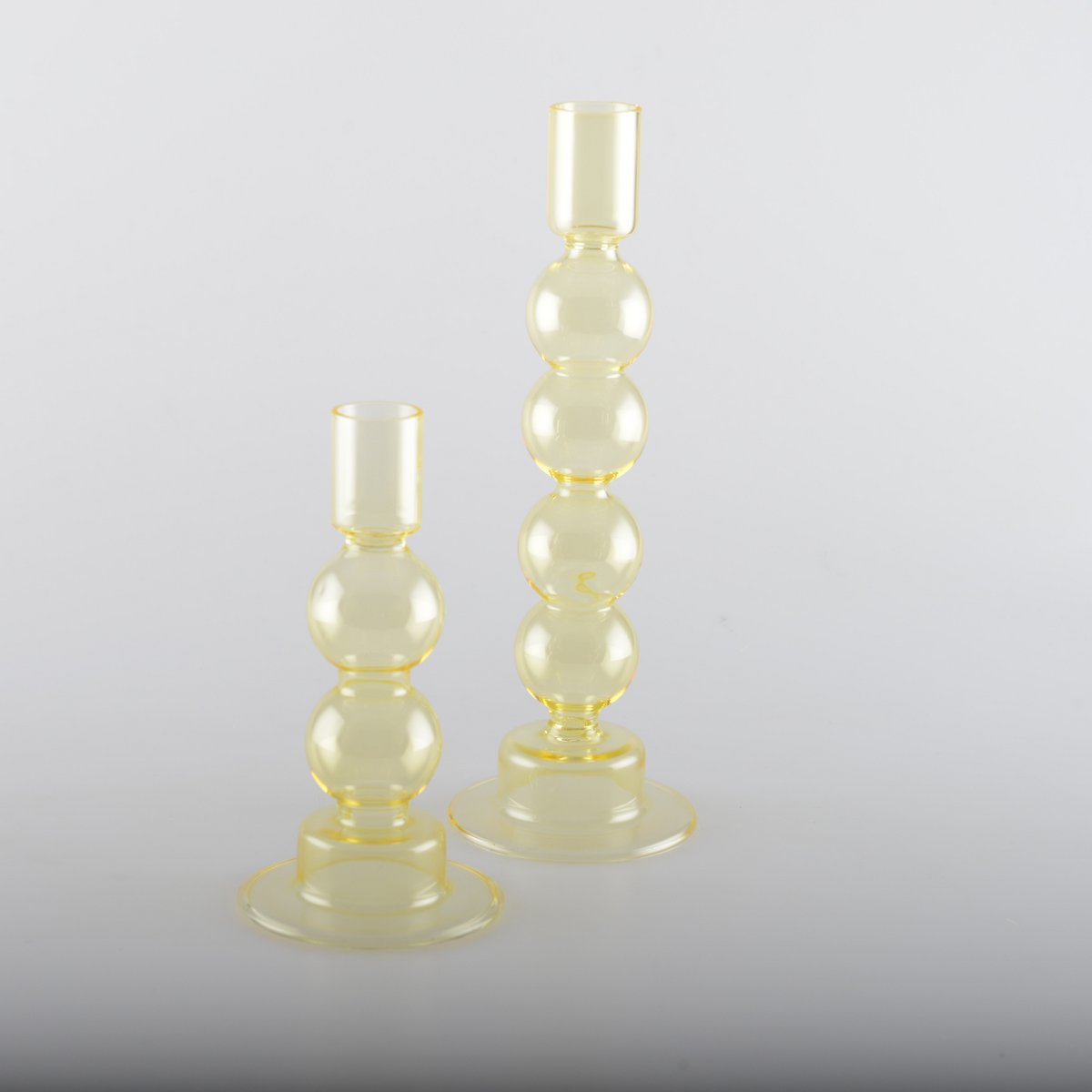 Yellow bubble candlesticks - Lot of 2 - CozyVibe.eu